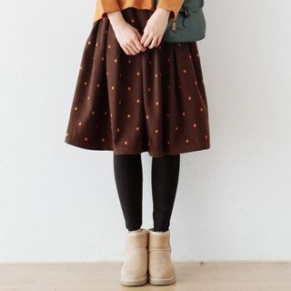 Forest Girl Dotted Midi Skirt