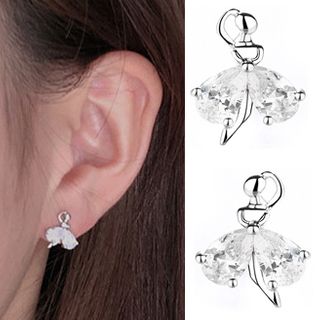 Rhinestone | Earring | Silver | Dance | Stud | Back | Size | One