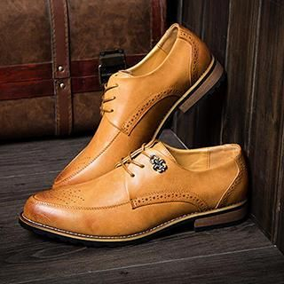 Preppy Boys Metal-Accent Perforated Oxfords