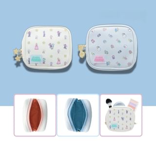 Sun-Star Stationery - Super Mario Bros. Characters Zipped Square Makeup Bag