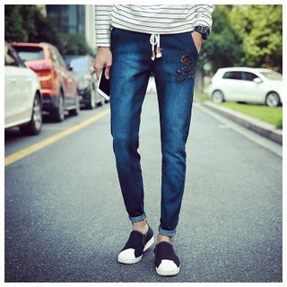 Danjieshi Washed Tapered Jeans