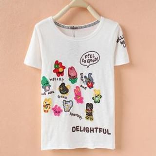 Cute Colors Print T-Shirt