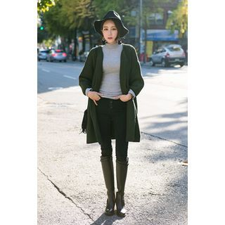 migunstyle Open-Front Knit Cardigan