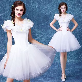 Angel Bridal Ruffled Party Dress