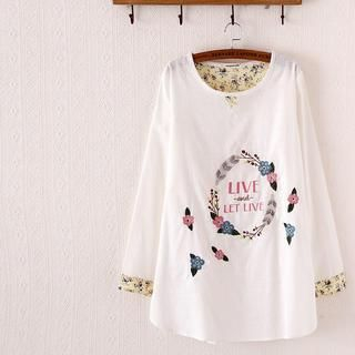P.E.I. Girl Long-Sleeve Embroidered Blouse