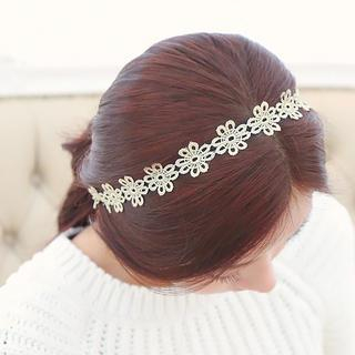 soo n soo Floral Laced Hair Band