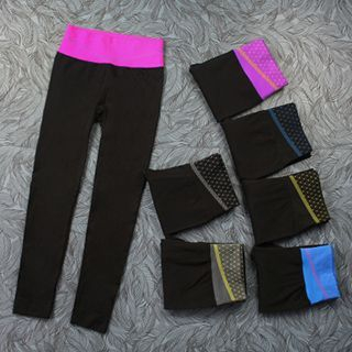 GYM QUEEN Paneled Running Tights