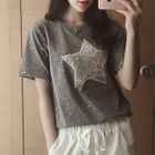 Sequined Star Crewneck T-Shirt от YesStyle.com INT Sequined Star Crewneck T-Shirt от YesStyle.com INT