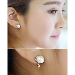 Miss21 Korea Faux-Pearl Dangle Earrings