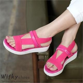 Wifky Contrast Strap Sandals