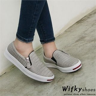 Wifky Zip-Trim Slip-On Shoes