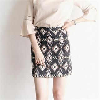 MAGJAY Patterned Pencil Skirt