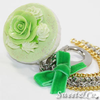 Sweet & Co. Sweet Glitter Green Cupcake XL Bag Charm