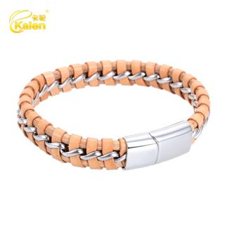 Carobell Genuine Leather Woven Bracelet