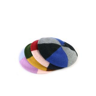 Ohkkage Color-Block Wool Blend Hunting Cap