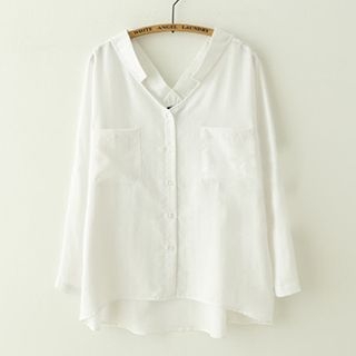 Meimei Linen V-Neck Shirt
