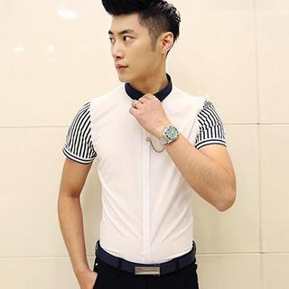 Besto Short-Sleeve Pinstriped Shirt