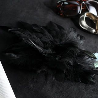 BLISS Fashion Feather Hair Clip Black - One Size