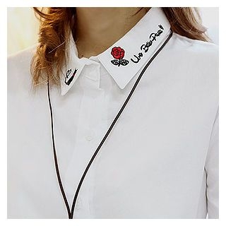 Sechuna Long-Sleeve Embroidered Shirt