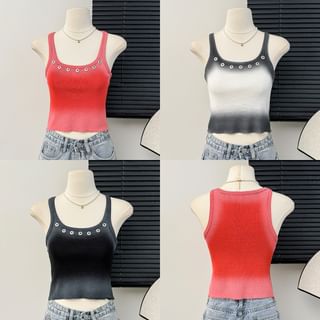 Gradient Studded Crop Tank Top