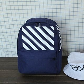 ALIN Canvas Striped Backpack