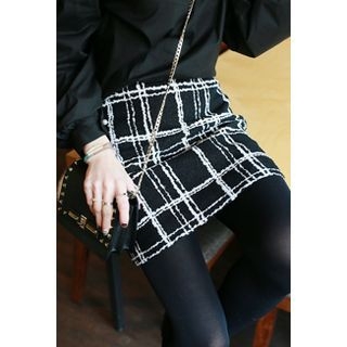 MOROCOCO Check-Patterned Miniskirt
