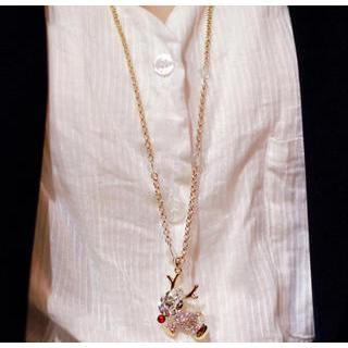 Mbox Jewelry Swarovski Elements Crystal Reindeer Necklace