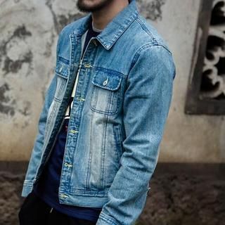 YIDESIMPLE Washed Denim Jacket