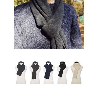 JOGUNSHOP Wool Blend Ribbed Scarf