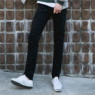 STYLEMAN Cargo-Pocket Trim Skinny Pants