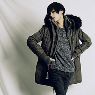 Inset Jacket Hooded Padded Jacket