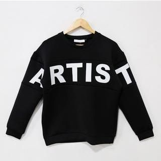 Mr. Cai Long-Sleeve Lettering Pullover