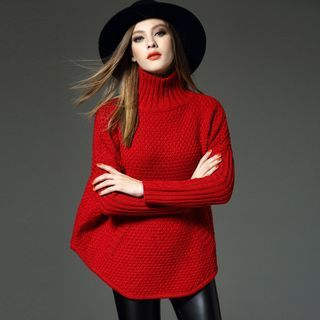 Y:Q High-Neck Knit Sweater