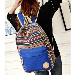 Crystal Pattern Canvas Backpack