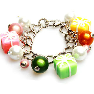 Sweet & Co. Neon Present Pearl Crystal Bracelet