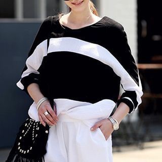 Fashion Street Long-Sleeve Striped Blouse