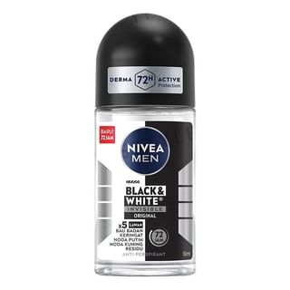 Nivea Men's - Invisible Black & White Original Deodorant Roll On 50Ml