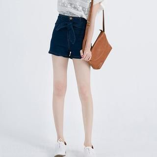 CatWorld Bowed Denim Shorts