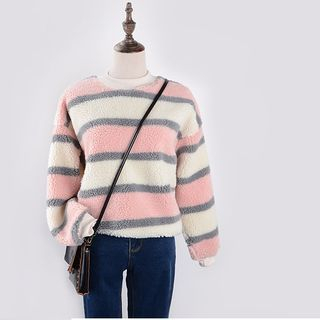 X:Y Striped Fleece Pullover