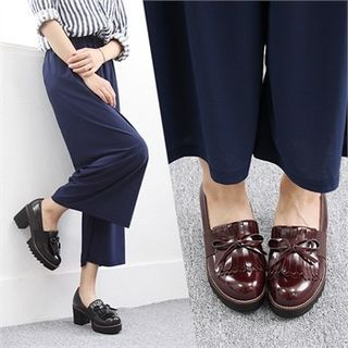 Reneve Chunky-Heel Tasseled Loafers