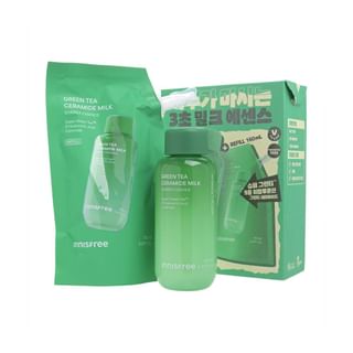 innisfree - Green Tea Ceramide Milk Barrier Essence Refill Set 2 pcs