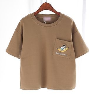 Sunny Day Short-Sleeve Embroidered T-Shirt