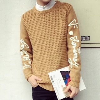 Dubel Applique Lettering Sweater