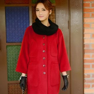 Halona Pocket-Accent Buttoned Coat