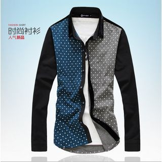 Danjieshi Heart Print Long-Sleeve Shirt