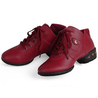 Danceon Genuine Leather Dance Ankle Boots