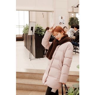 CHERRYKOKO Collarless Puffer Coat