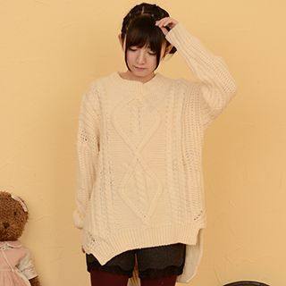 Moriville Cable Knit Long Sweater