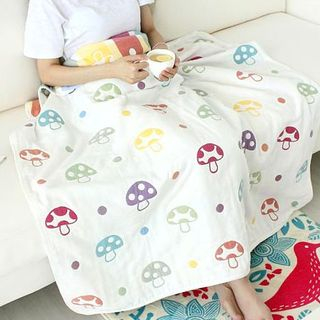Lazy Corner Mushroom Pattern Blanket