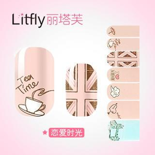 Litfly Nail Sticker (D1019) 1 pc (14 stickers)